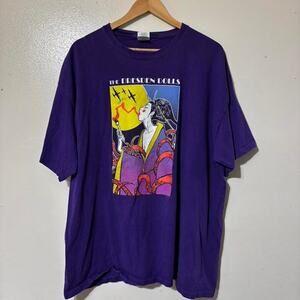 Vintage 2006 The Dresden Dolls Tour Red Paintings Purple Graphic Band T-Shirt